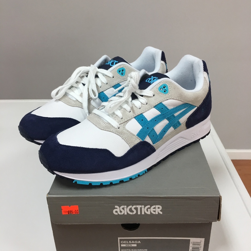 Asics Gel Saga- Men's- White/Aqurium